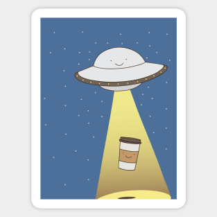 coffee abduction Sticker